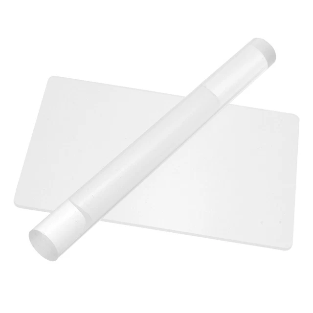 2 Stück Acryl Clay Roller Rechteck Acrylplatte mit Gitter Essential Modeling