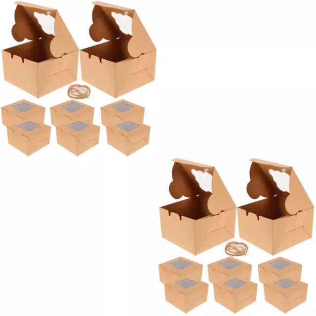 24 Pcs Kuchenhalter Party-Cupcake-Boxen Behälter Mini-Tortenständer Container
