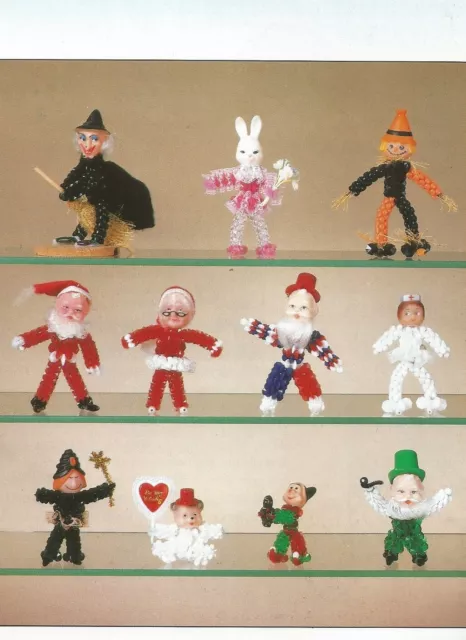 Cuadbenders Posables Cuentas Artesanales Patrones Bruja Santa Elfo Espantapájaros L34