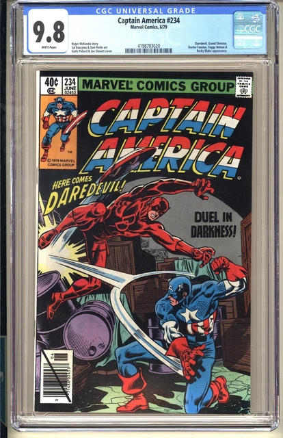 Captain America #234 CGC 9.8 WP NM/MT Marvel Comics 1979 Daredevil Bronze Age v1