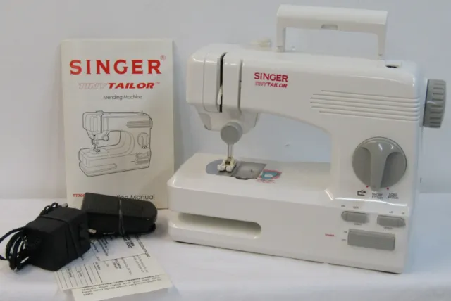 SINGER Tiny Tailor Sewing Machine #TT700 w/ foot pedal AC adapter owner's manual