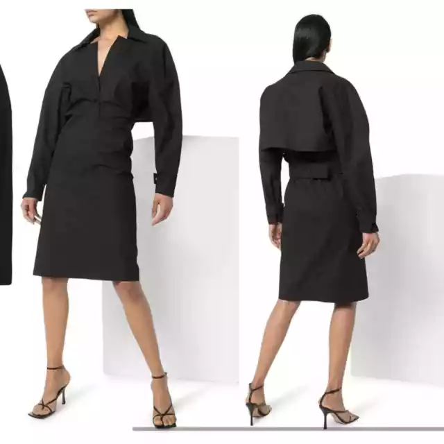 Bottega Veneta Storm Flap Trench Dress NWT $2,130 Size 40 US 4