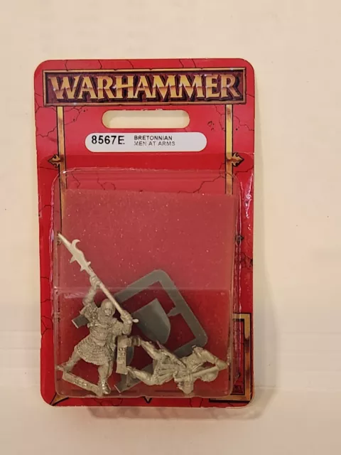 New Metal Warhammer Fantasy Bretonnian Men-At-Arms OOP 8567E Blister Pack OOP