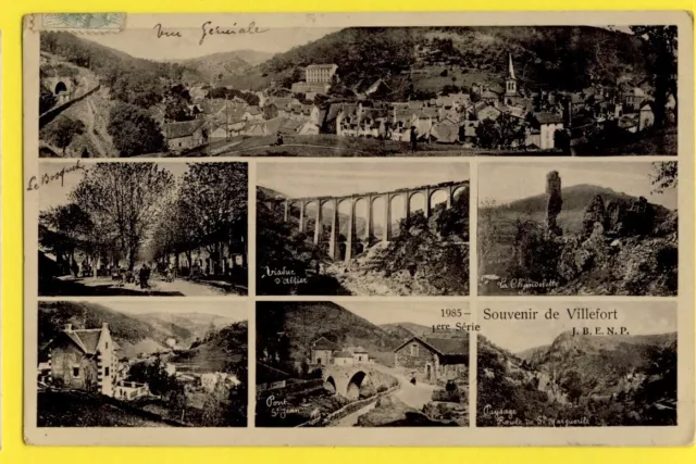 cpa FRANCE Old Postcard 48 - souvenir of VILLEFORT (Lozère) multivues Le BOSQUET