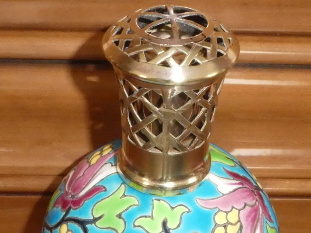 Lampe Berger Ancienne En Verre – Mauve Dégradé, Très Bon état