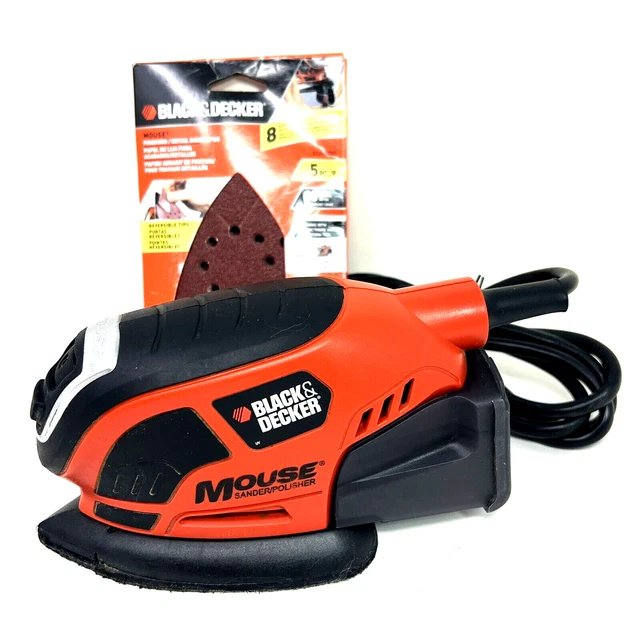 BLACK DECKER SANDER POLISHER MS800 MOUSE Orange Power Tool Home Shop Dad Garden 20.57 PicClick