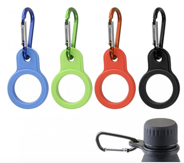 WATER BOTTLE HOLDER With Carabiner Clip Silicone For Outdoor Camping