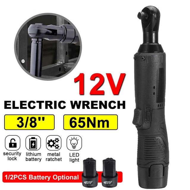 12V Electric Cordless Right Ratchet 3/8 " 90° Angle Wrench  Power-Tool