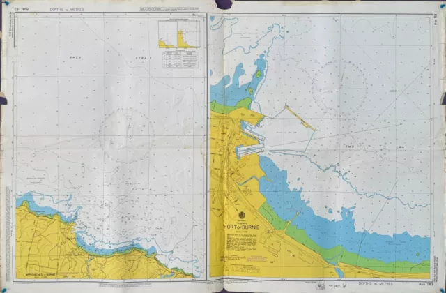 ADMIRALTY AUS163 PORT OF BURNIE TASMANIA AUSTRALIA MARITIME NAUTICAL Map Chart