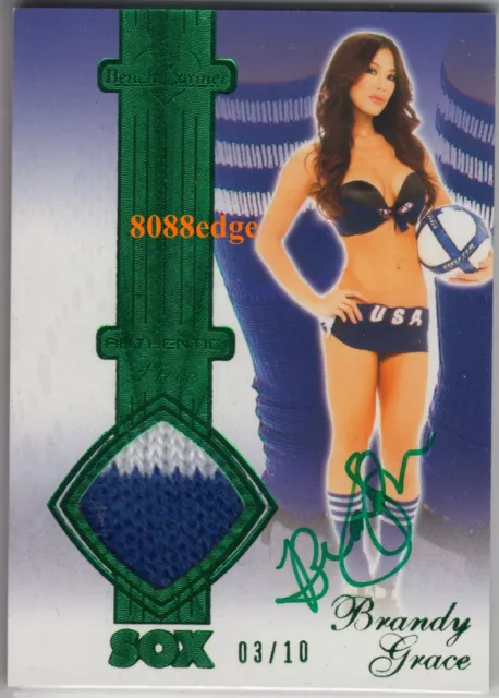 2012 Benchwarmer Soccer Sox Auto: Brandy Grace #3/10 Swatch Autograph Korean