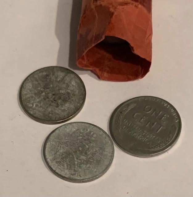 1943-P Steel Lincoln Wheat Cent Penny Roll Al56