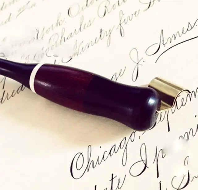 Oblique Vintage Calligraphy English Copperplate Script Antique Dip Pen Holder
