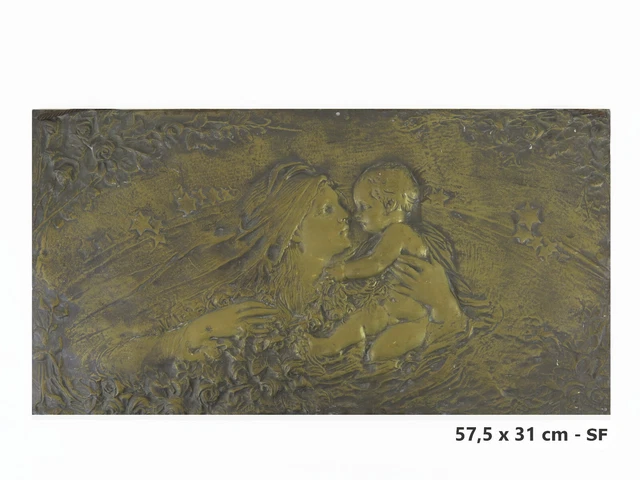 Plaque Murale Résine Style Romantique – Femme Enfant Relief 3D Façon Miroir
