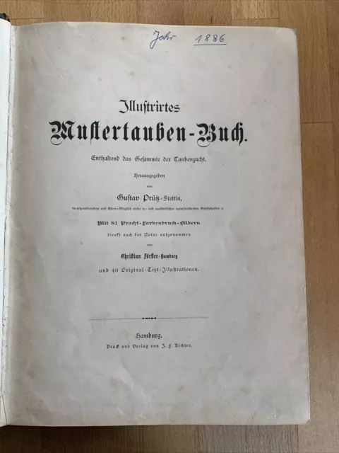 Antikes Buch aus dem Jahr 1886