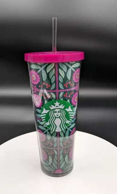Pink & Blue Floral Starbucks Tumbler – The Blend Roaster