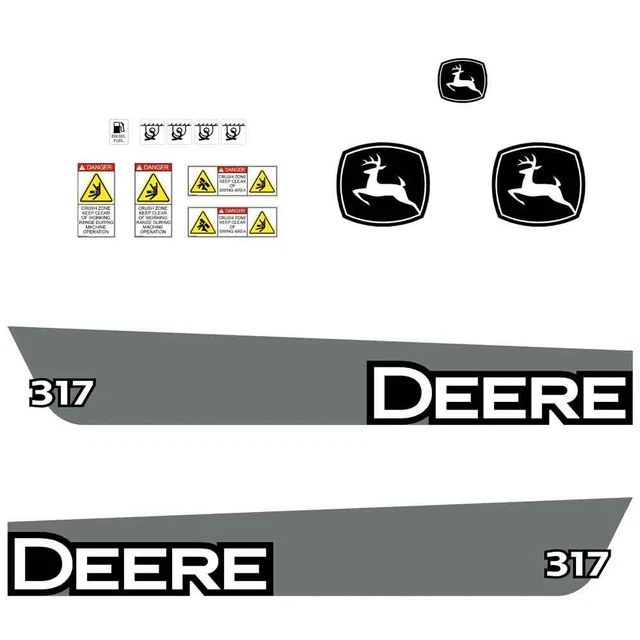 JOHN DEERE 317 skid loader DECALS Stickers SET £104.23 PicClick UK