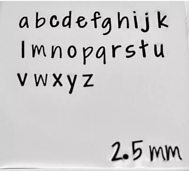 Estampilla de letra alfabeto estampado de metal 2,5 superiores fijación de fuentes SOMBRAS EN LUZ