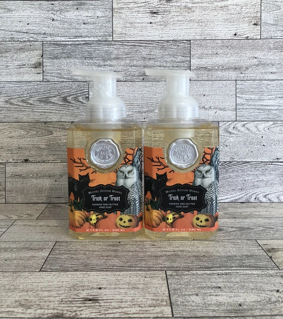 New Sealed x2 Michel Design Works Trick or Treat Foaming Hand Soaps 17.8 Oz Each