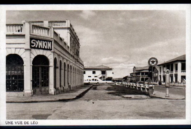 LEOPOLDVILLE / KINSHASA (CONGO Belge) Ets SYNKIN & Pompe Essence TEXACO GAZOLINE