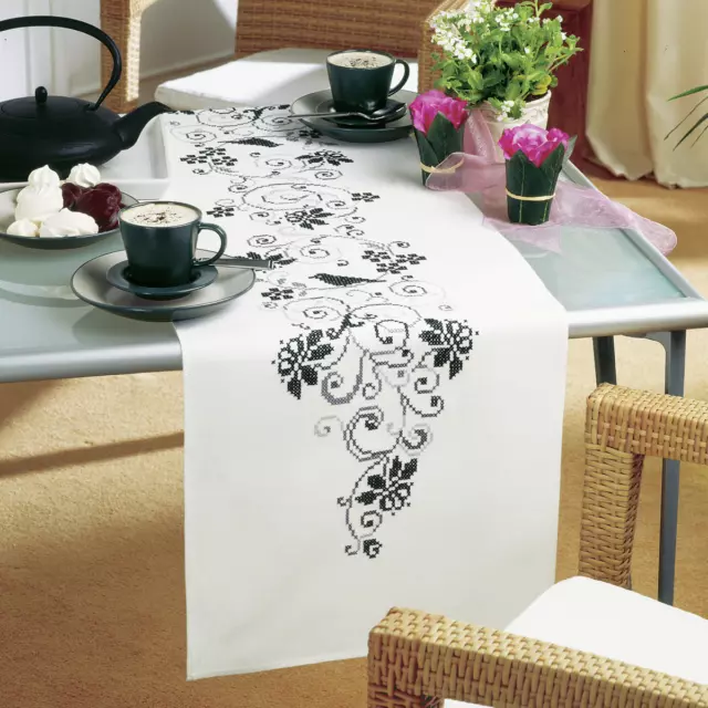 Vervaco Blackwork Table Runner Embroidery Kit