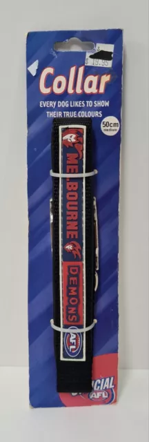 AFL Melbourne Demons Dog Collar Medium 50cm Official Licensed Merchandise *New*
