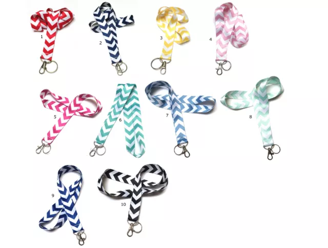 Bulk Wholesale Lot Chevron Neck LANYARDs Keychain for Key / ID Holder