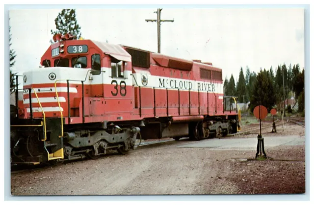 POSTCARD McCloud River Railroad Company's 38 EMD SD-38 California Train