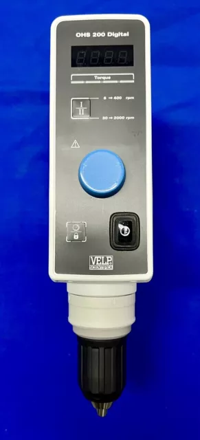 Velp Scientifica F20100490 OHS 200 Digital Overhead Stirrer, 230V/50-60Hz *READ*