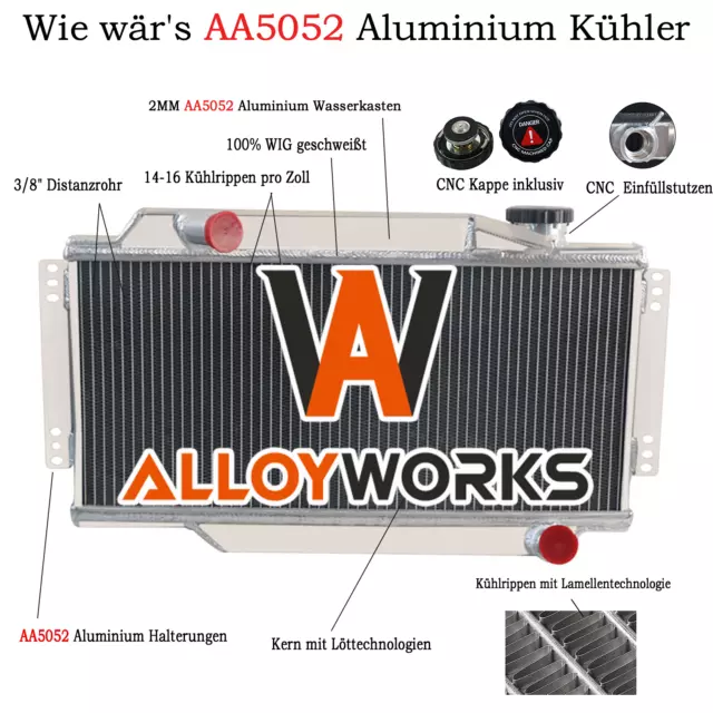 2 Reihe Aluminium Kühler Für Triumph Spitfire MARK III IV MK3 MK4 1500 1964-1980