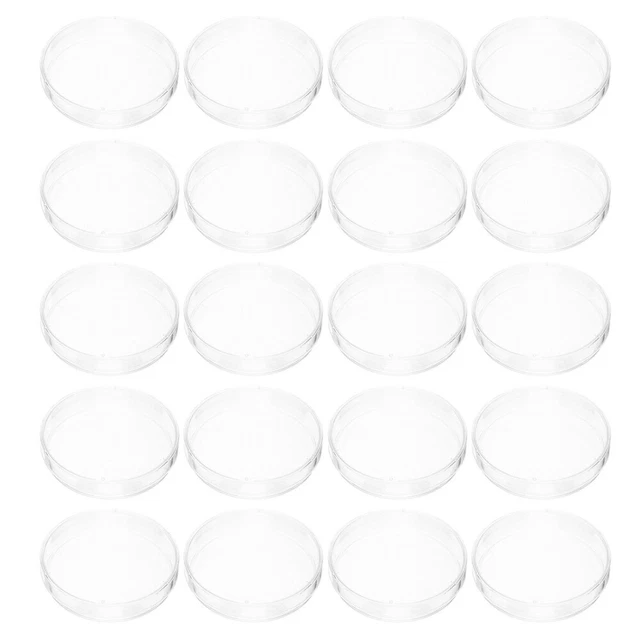 60 pcs 70mm Plastic Petri Dishes Culture Dish with Lid