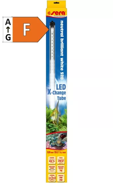 sera LED neutral brillant white 520 neutrales Licht 8,2 Watt / 20V- 52cm lang