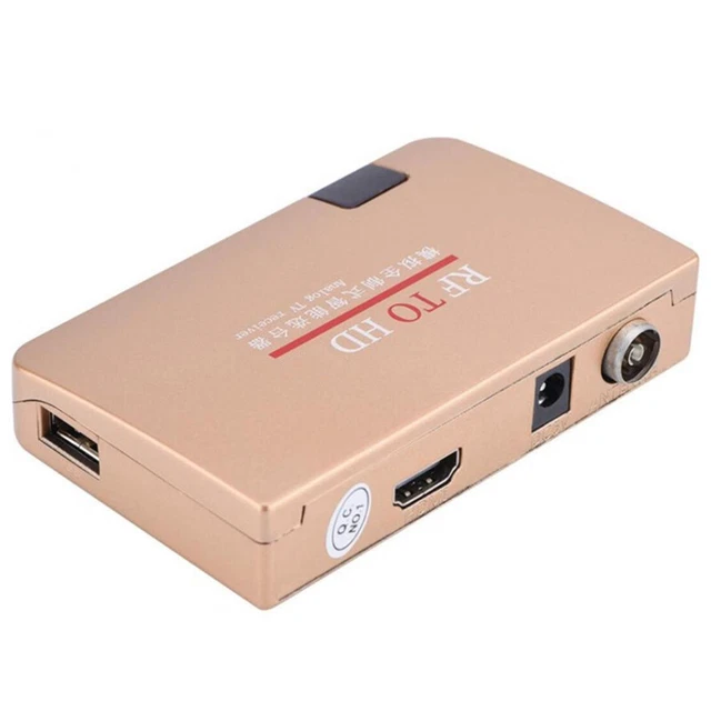 New RF to HD Multimedia Converter Adapter Receiver Analog TV Box Remote C / / 2