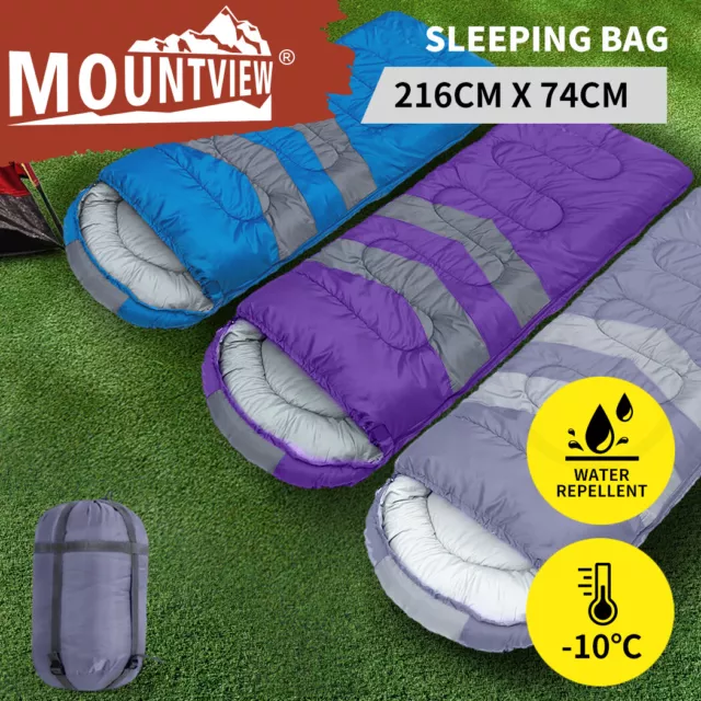 Mountview Single Sleeping Bag Bags Outdoor Camping Hiking Thermal -10℃ Tent