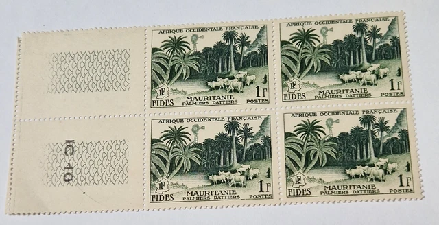FRANCE ! BLOC de 4 Timbres NEUFS SAGE de 1877 n°83c Noir sur Bleu