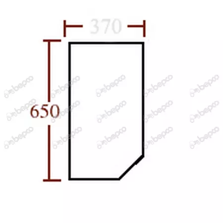 Frontscheibe unten links für Ford / New Holland TS100, TS110, TS115, TS80, TS90