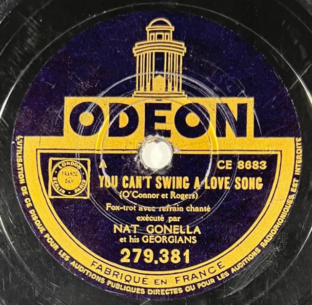 Nat Gonella et his Georgians : You can't swing a love song 78 rpm ODÉON 279.381