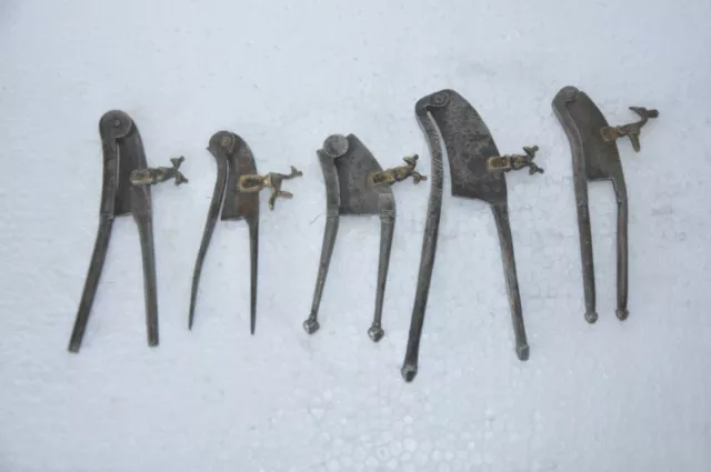5 Pc Vintage Iron & Brass Peacock Handcrafted Fine Betel Nut Cutter/Sarota