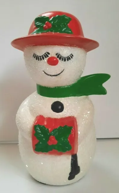Pieza de aficionado pintada a mano de cerámica bisque nieve dama nieve mujeres decoración navideña
