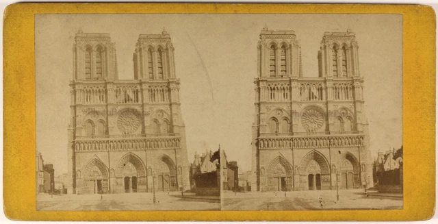 Frankreich Paris Notre-Dame c1880 Foto Stereo Vintage Albumin L11n