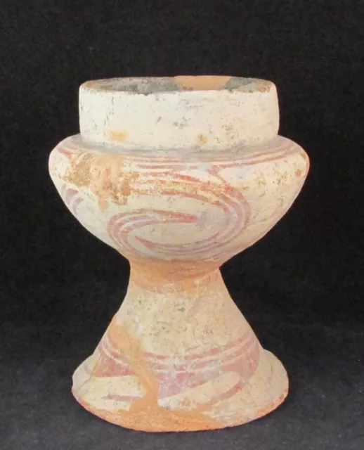 Large Ancient Thai Ban Chiang Painted Pottery Vessel. 7 ½” tall