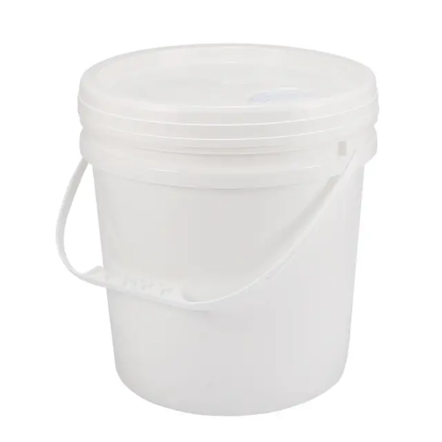 Cubo de pintura de plástico recipiente 2,64 galones/10 L caja de pintura grifo tapa del dispensador blanco