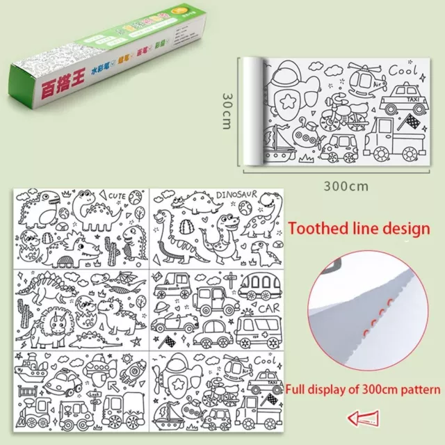 Children's Drawing Roll Sticky Color Filling Paper Graffiti Scroll