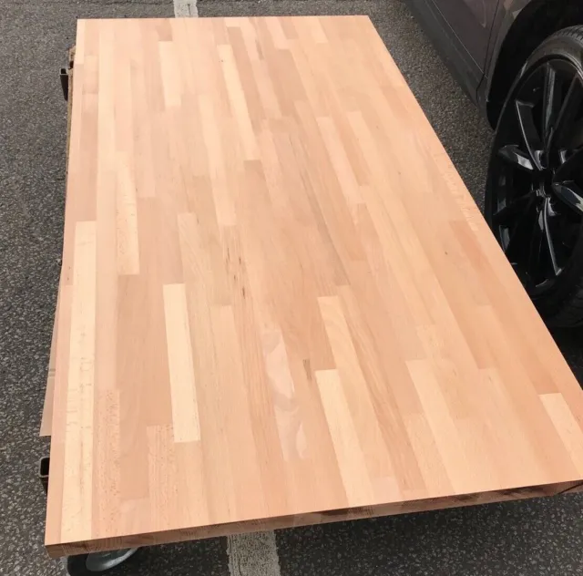 Custom size Worktop and Tabletop Solidwood Beech Oiled Ready to Install