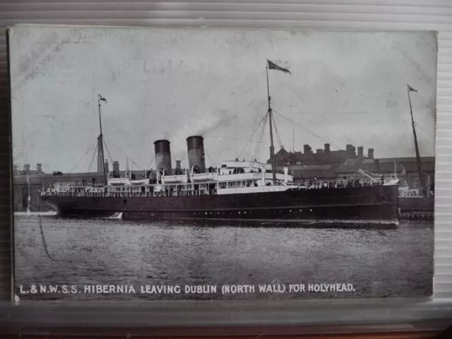 SS18 - 18 - Postcard - L&NW Railways - SS Hibernia - Dublin to Holyhead - Advert