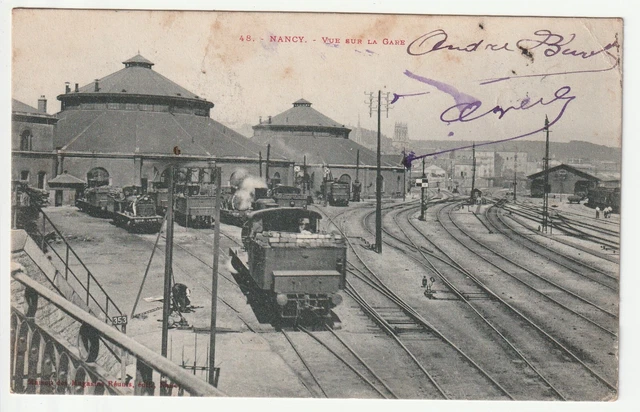 NANCY - Meurthe & Moselle - CPA 54 - Trains vue sur la Gare et les retondes