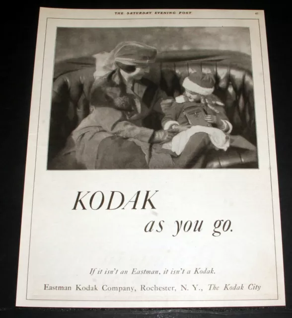 1920 Anuncio Impreso De Revista Antigua, Si No Es Un Eastman, No Es Una Kodak, ¡As You Go!