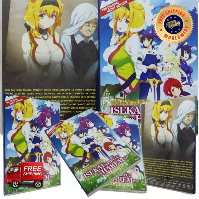 Isekai Meikyuu de Harem Wo (VOL.1 - 12 End) ~ All Region ~ Anime DVD ~