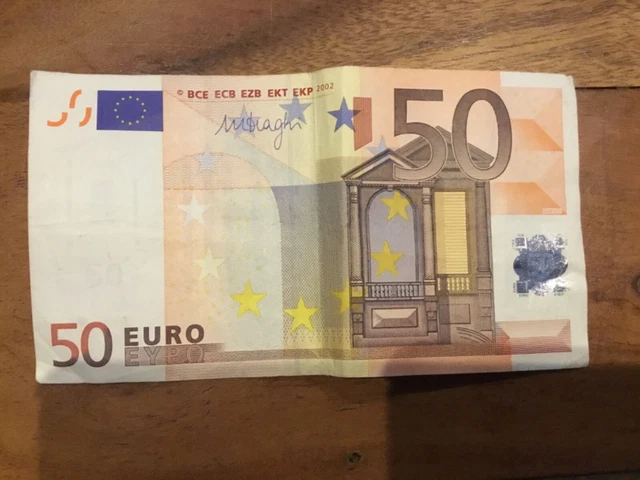 ANCIEN BILLET RARE De 50 Euros 2002 Série X DRAGHI EUR 200,00 - PicClick FR