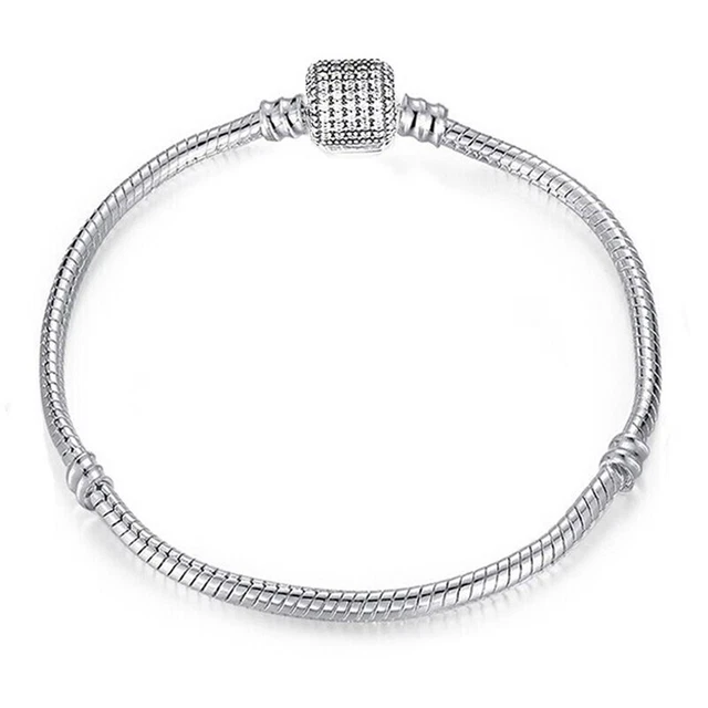 Bettelarmband Armband Armkette mit Strass Anhänger Stein Zirkonia Charms Silber