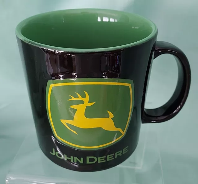 John Deere Extra Large Coffee Mug/Cup Black/Green "Nothing Runs Like A Deere"